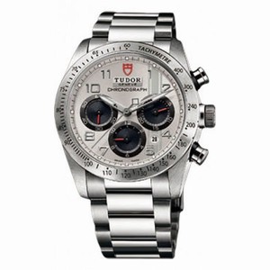 Tudor Fastrider Silver Dial Chronograph Stainless Steel Men's Watch 42000-SVASS