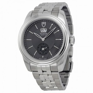 Tudor Glamour Mechanical Grey Dial Stainless Steel Watch 57000-GYSS