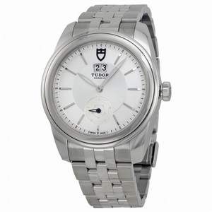 Tudor Glamour Mechanical Silver Dial Stainless Steel Watch 57000-SVSS