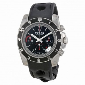 Tudor Grantour Chronograph Automatic Black Dial Steel Men's Watch 20350N-BKSLPL