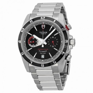 Tudor Grantour Flyback Black Dial Chronograph Men's Watch 20550N-BKSS