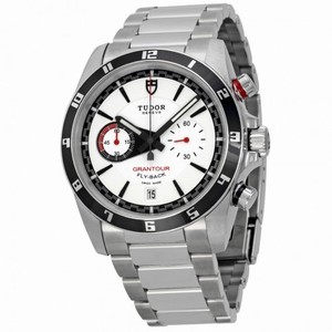Tudor Grantour Fly-back White Dial Stainless Steel Men's Watch 20550N-WSS