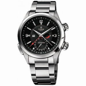 Tudor Heriatge Advisor Black Dial Stainless Steel Men's Watch 79620TN-BKSS