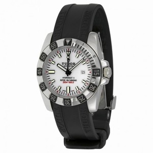 Tudor Hydronaut II White Dial Black Rubber Ladies Watch 24030-WSBKRS