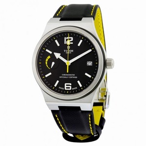 Tudor North Flag Automatic Black Dial Black Leather Men's Watch 91210NBKLS