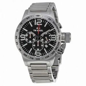TW Steel Canteen 40mm Black Dial Stainless Steel Unisex Watch TW301