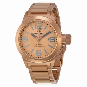 TW Steel Canteen 40mm Rose Dial Rose Gold-plated Unisex Watch TW303