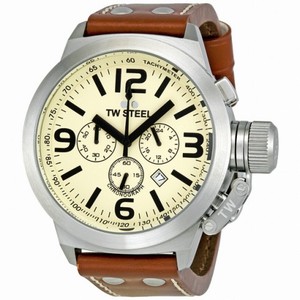 TW Steel Canteen 45mm Ivory Dial Chronograph Men's Watch TW5