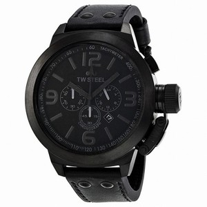 TW Steel Canteen 50 MM Cool Black Black Dial Chronograph Men's Watch TW821
