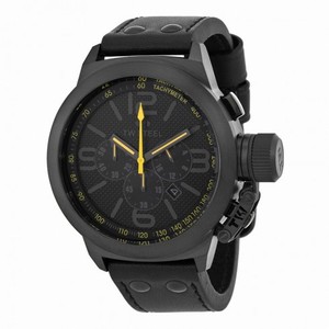 TW Steel Canteen Black Dial Black Leather Men's Watch TW900R