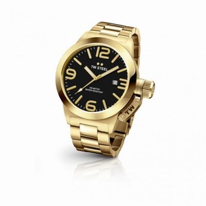 TW Steel Canteen Black Dial Men's Gold Tone Watch CB91