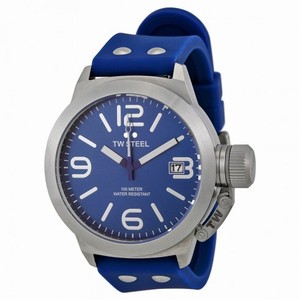 TW Steel Canteen Blue Dial Blue Silicone Men's Watch TW500