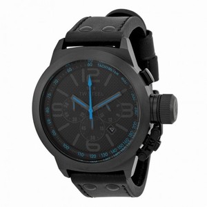 TW Steel Canteen Chronograph Black Dial Leather Men's Watch TW904R