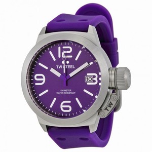TW Steel Canteen Purple Dial Purple Silicone Men's Watch TW515