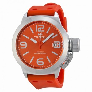 TW Steel Canteen Red Dial Red Silicone Men's Watch TW510