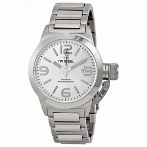 TW Steel Canteen Silver Dial Stainless Steel Men's Watch TW304