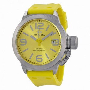 TW Steel Canteen Yellow Dial Yellow Silicone Men's Watch TW520