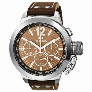 TW Steel CEO 50mm Chronograph Brown Dial Brown Leather Men's Watch CE1012R