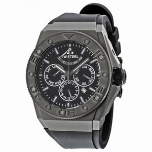 TW Steel CEO Black Dial Black Rubber Men's Watch CE5000