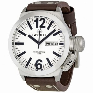 TW Steel CEO Canteen 45 MM White Dial Men's Watch CE1005