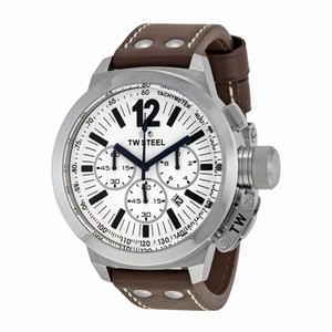 TW Steel CEO Canteen 50 MM Chronograph White Dial Men's Watch CE1008