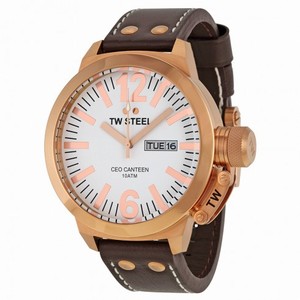 TW Steel CEO Canteen 50 MM White Dial Men's Watch CE1018