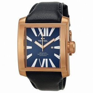 TW Steel CEO Goliath Blue Dial Dark Blue Leather Unisex Watch CE3018