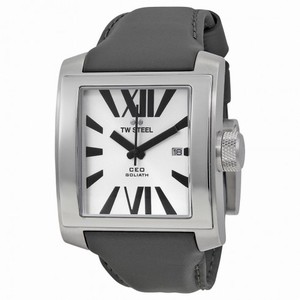 TW Steel CEO Goliath Silver Sunray Dial 37mm Men's Watch CE3001