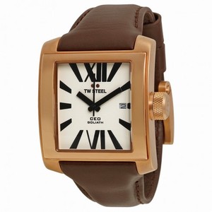 TW Steel CEO Goliath White Dial Rose Gold PVD 37mm Unisex Watch CE3007