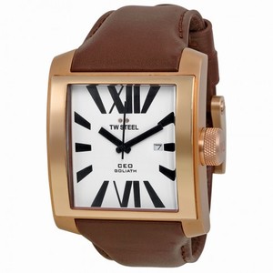TW Steel CEO Goliath White Dial Rose Gold PVD 42mm Men's Watch CE3008