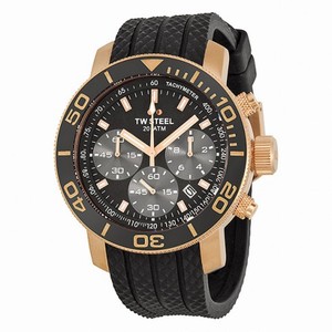 TW Steel Grandeur Black Dial 45mm Rose Gold-tone Men's Watch TW702