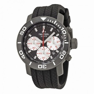 TW Steel Grandeur Chronograph Titanium Grey Dial 45mm Black Rubber TW704