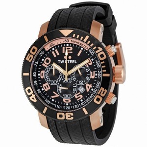 TW Steel Grandeur Diver 45 MM Rose Gold Plated Case Chronograph Men's Watch TW93