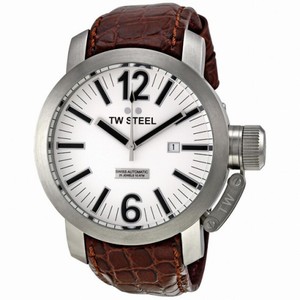 TW Steel Grandeur Swiss Automatic White Dial 48mm Men's Watch TWA95