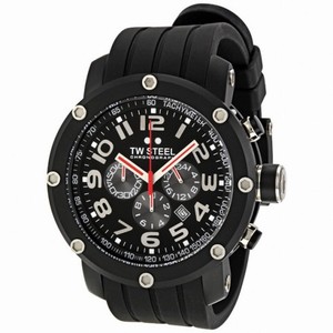 TW Steel Grandeur Tech Black Dial Chronograph 48 MM Men's Watch TW135