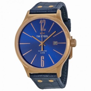 TW Steel Slim Line Blue Dial Blue Leather Men's Watch TW1305