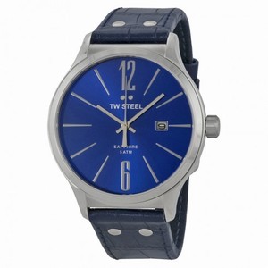 TW Steel Slim Line Blue Dial Blue Leather Men's Watch TW1302