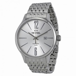 TW Steel Slim Line Silver Dial Stainless Steel Watch TW1307