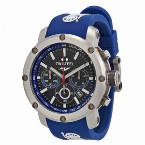 TW Steel Yamaha Factory Chronograph Racing Blue Silicone Men's Watch TW925