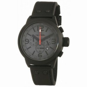 TW Steel Lucas Di Grassi Black Dial Black Leather Men's Watch TW652