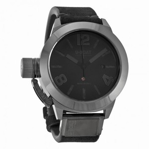 U Boat Classico Black DIal Black Leather Men's Watch 7337