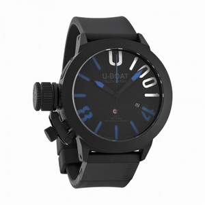 U Boat Classico Black Dial Black Rubber Men's Watch 7541