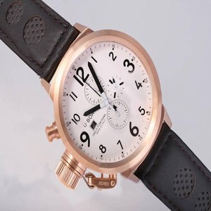 U-Boat Flightdeck 1758 Manual Winding White Dial Round Watch