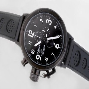 U-Boat Flightdeck 1838 Black Dial PVD Bezel Manual Winding Watch