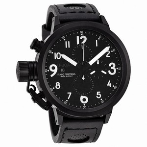 U Boat Flightdeck Z 50 CAB 3 Black Dial Chronograph Black Leather Men's Watch 6121