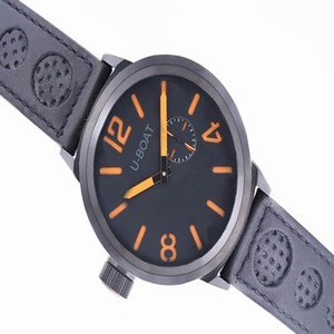 U-Boat Italo Fontana 2060 Black Crocodile Leather Strap Black Dial Watch
