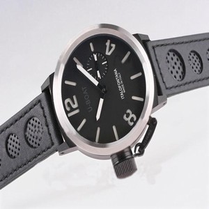 U-Boat Italo Fontana 2060 Mens Round Black Crocodile Leather Strap Watch