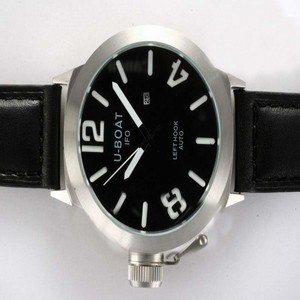 U-Boat Italo Fontana 2060 Stainless Steel Case Round Black Dial Watch