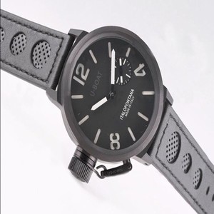 U-Boat Italo Fontana 45 AB 4 50mm Black Dial Black Cow Leather Strap Watch