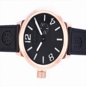 U-Boat Italo Fontana 5571 Black Cow Leather Strap Mens 50mm Watch